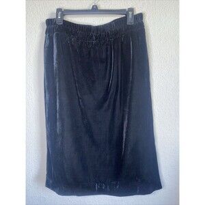new vintage J Crew Velvet Black Skirt Soft fairy goth witchy whimsical simple M